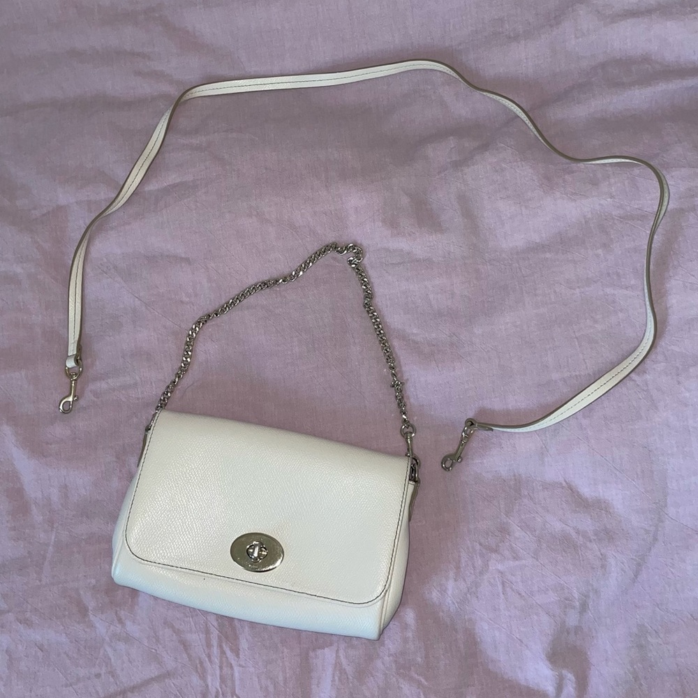 coach white crossbody bag